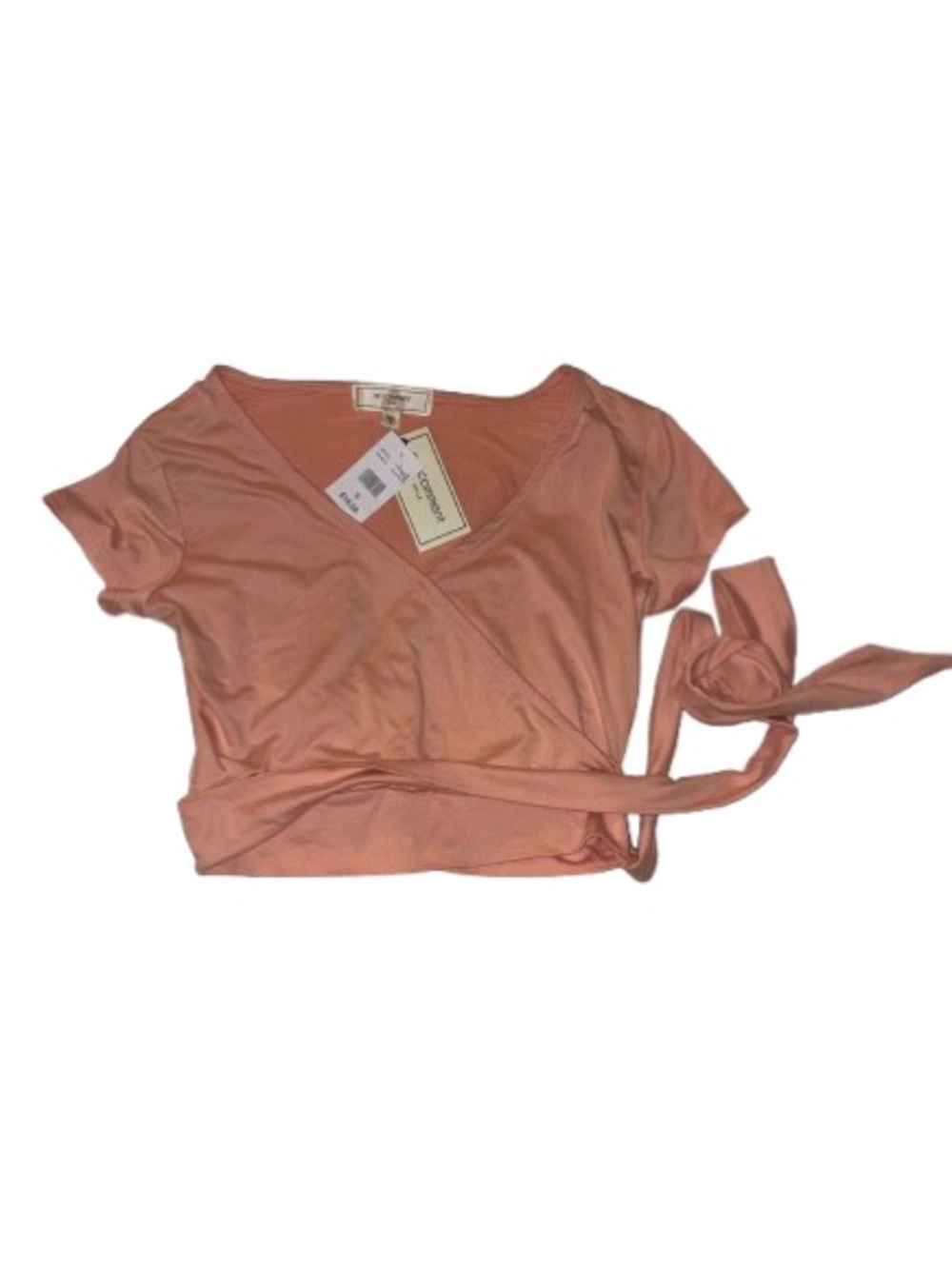 NWT light pink wrap crop top